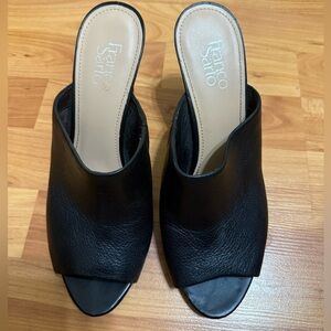 Franco Sarto Black Heel Mule